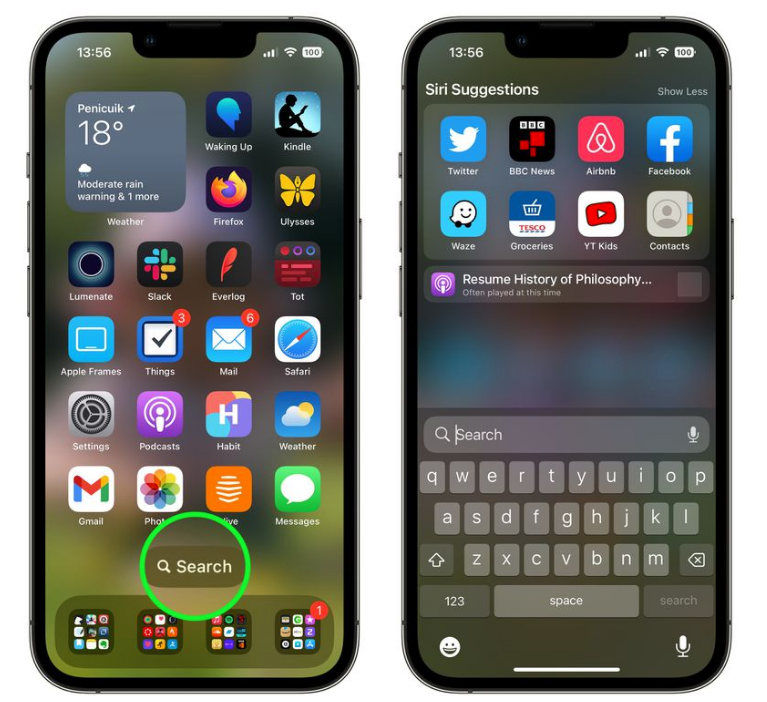 衡阳苹果手机维修分享升级到 iOS 16 后，如何删除主屏幕上的搜索按钮 