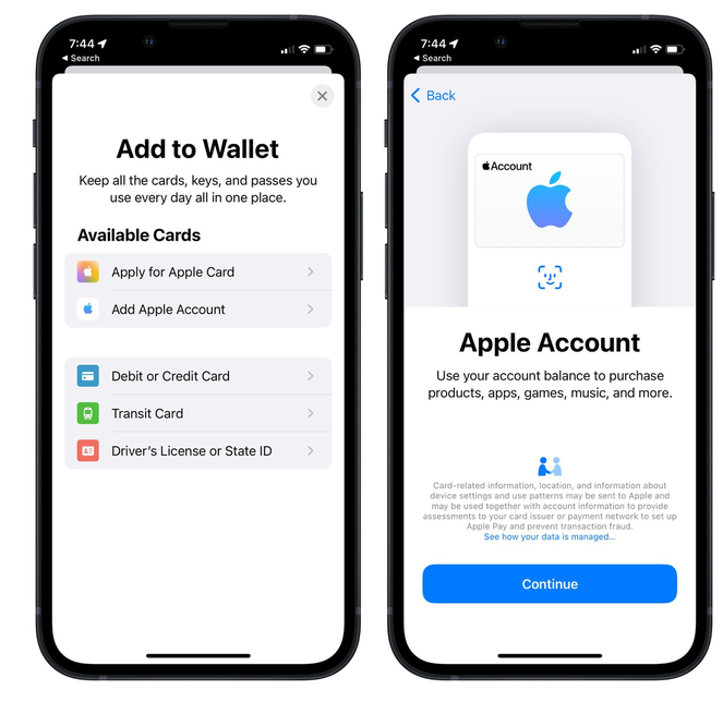 衡阳苹果手机维修分享iOS 15.5钱包App如何添加 Apple 账户 